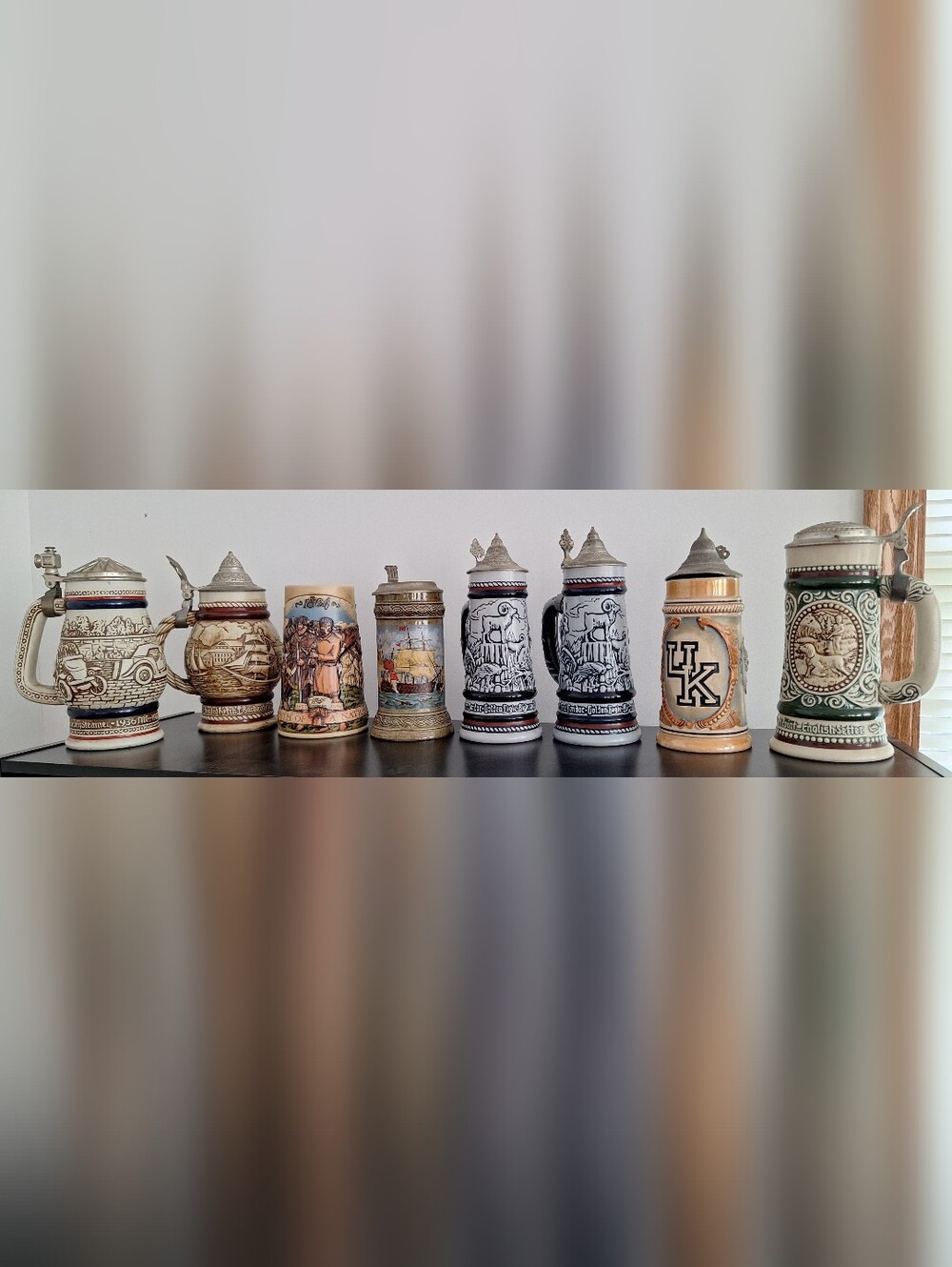 Decorative Ceramic Beer Stein Set